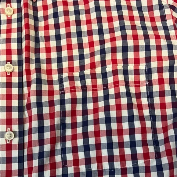 Maker & Company long sleeves Classic Red and Blue Plaid Men's Shirt large - Picture 3 of 4